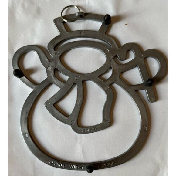 Set Of 4 Copco Cast Aluminum Snowman Snowflake Trivet Baking Cooking Christmas - Picture 5 of 8